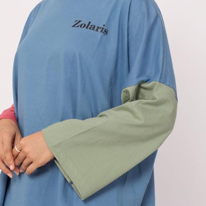 Gambar Tria - Baju Atasan Blouse Kaos Jumbo Oversize Wanita Basic Polos Katun - Denim dari Arif.id_NEW undefined Tokopedia
