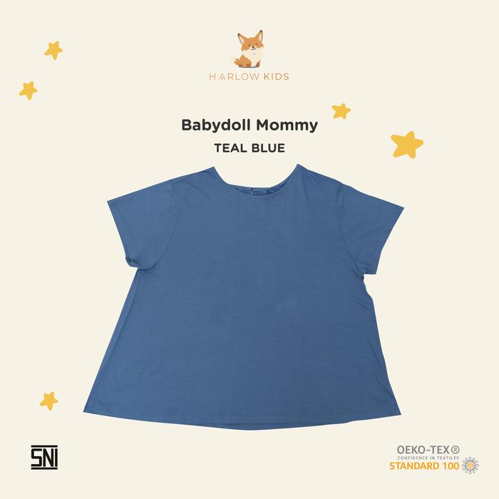 Gambar Harlow Mom's Babydoll Tee Tencel - Teal Blue, S dari Harlowkids undefined Tokopedia