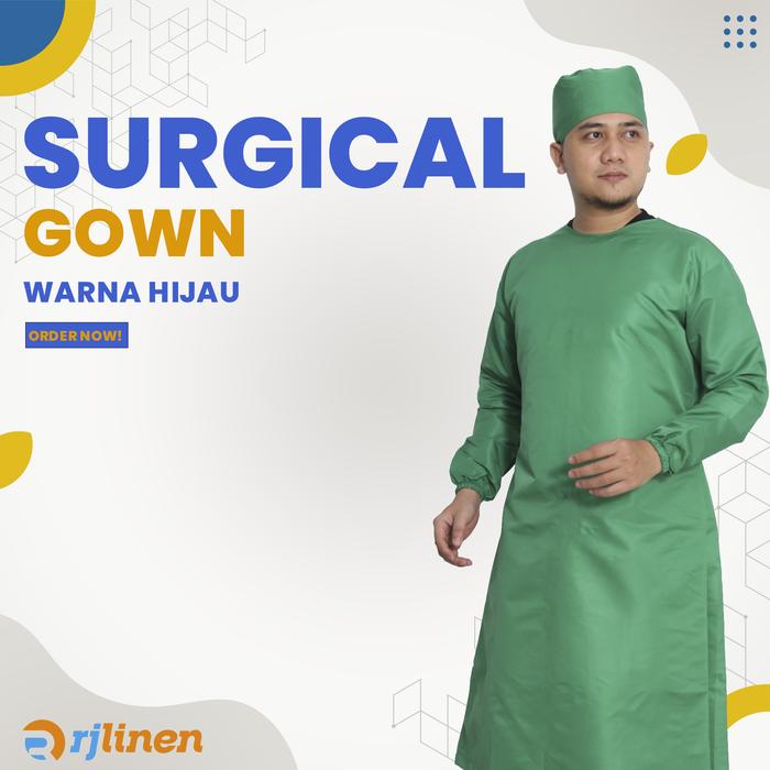 Gambar Surgical Gown/APD Gown/Gaun Operasi/Gaun Medis/Surgical Gown Medis - Hijau dari Rumahjahitid undefined Tokopedia
