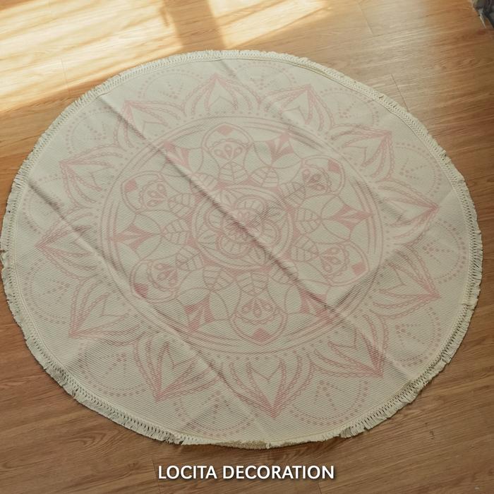 Gambar Rug/ Karpet/ Alas Lantai Round D120 - Agata Pink dari Locita Decoration undefined Tokopedia