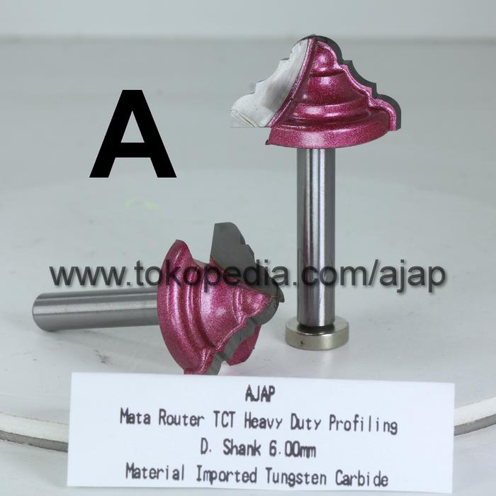 Gambar Mata Router Profil Trimmer CNC shank 6mm TCT Heavy Duty Kayu Acrylic - A dari ajap cnc undefined Tokopedia
