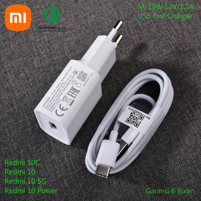 Type C Mi 18w Adapter Charger Xiaomi Redmi Note 10 2022 Fast