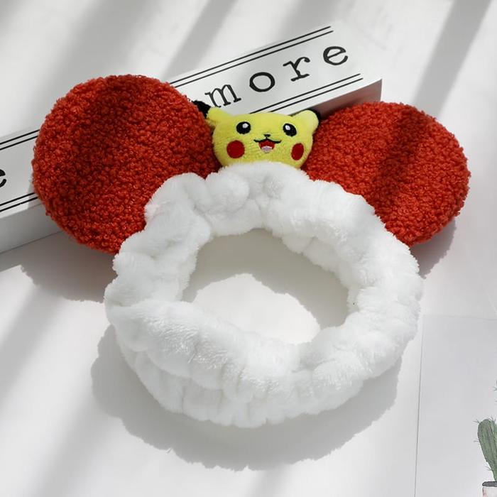 Gambar Bandana Fashion Bando Makeup Pikachu Pokemon Headband Gaya Korea - Merah dari H&B Official undefined Tokopedia