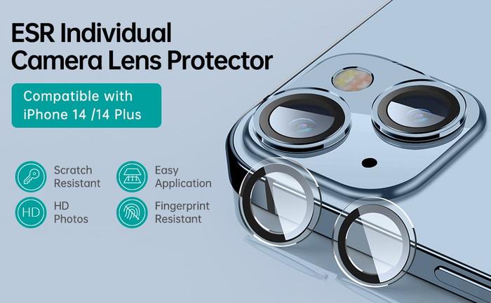 Gambar APPLE IPHONE 14 SERIES ESR Tempered Glass Lens Camera Individual - 14 / 14 PLUS dari HW Store Jakarta undefined Tokopedia