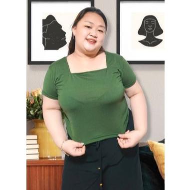 Gambar KAOS CROP TOP/KAOS POLOS WANITA/ATASAN FASHION WANITA - Army, Jumbo (XXL) dari Revbram id undefined Tokopedia