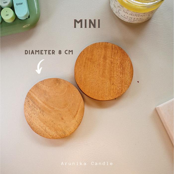 Gambar Tatakan Gelas / Tatakan Candle / Tatakan Gelas Kayu / Tatakan Lilin - 8 cm dari Arunika Candle undefined Tokopedia