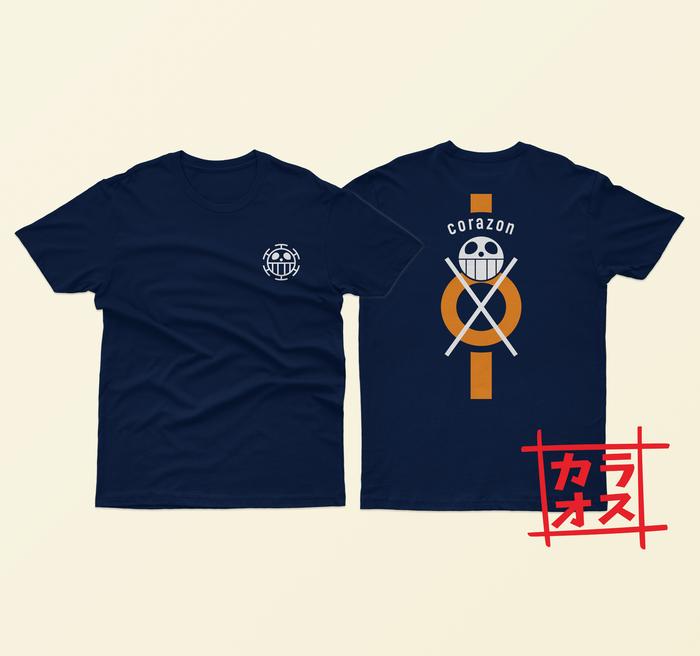 Gambar Kaos Anime Kualitas Distro Premium - One Piece Trafalgar Law Corazon - Navy, S dari Karaos.id undefined Tokopedia