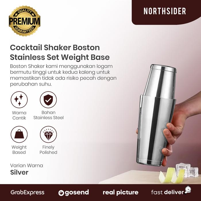Westmark Boogie 62872260 Boston Shaker 350ml - Verre Et Acier Inoxydable Avec Silicone Pour Cocktails Parfaits