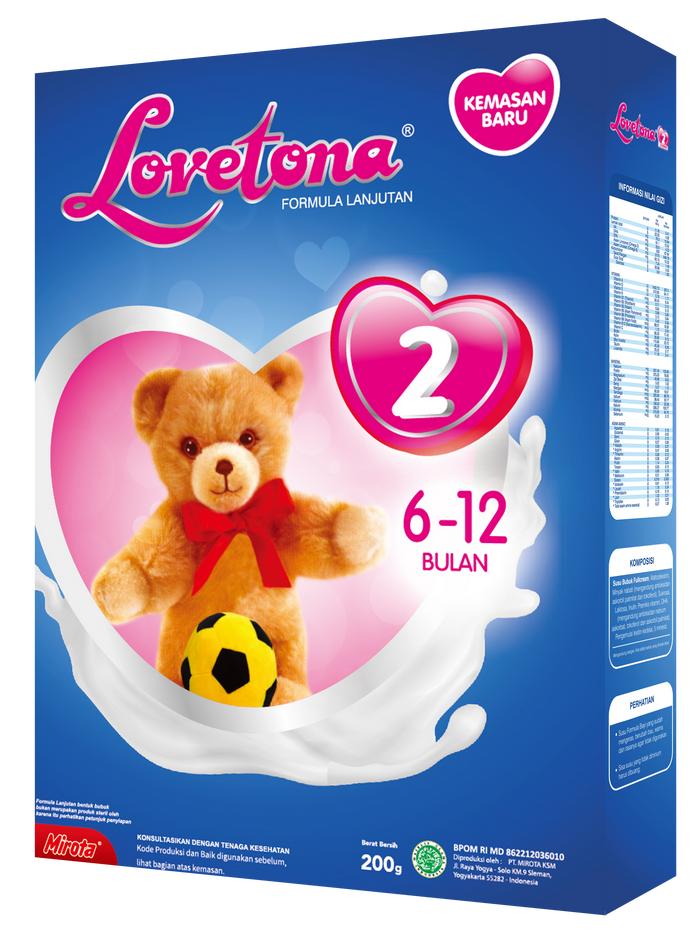 Gambar Susu Bubuk Lactona Lovetona Formula Bayi Ukuran 200 Gr Prosteo Mirota - 6-12 Bulan dari Subur Makmur Semarang undefined Tokopedia