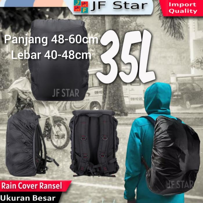 Gambar Rain Coat Cover Bag Tas Ransel Penutup Mantel Anti Air Hujan Big Size - 35L dari Toko Jf Star undefined Tokopedia