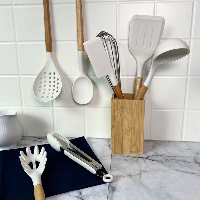 Gambar Kitchen Utensil Set Putih by Carramica - 1 set+Holder dari Carramica undefined Tokopedia