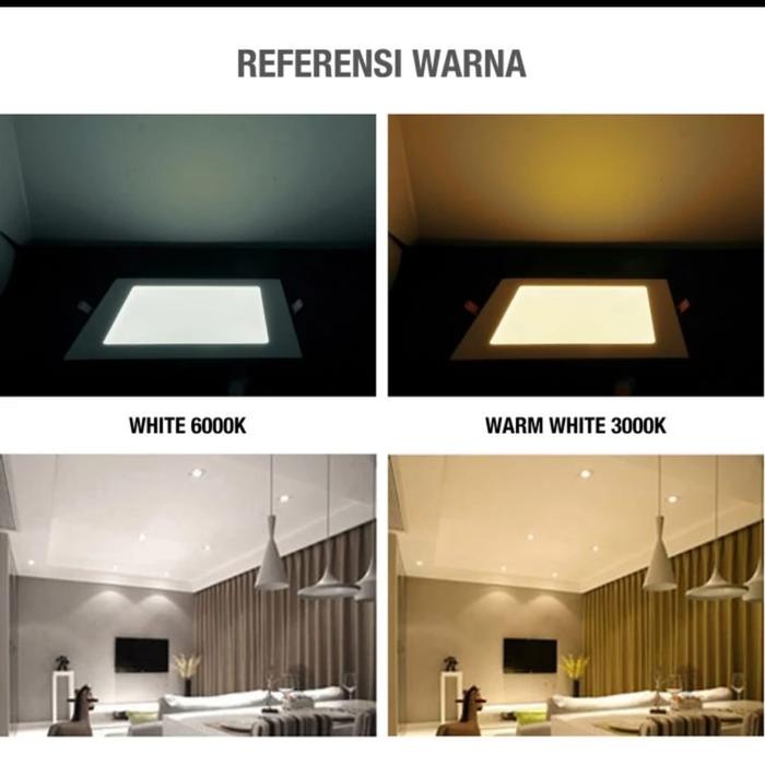 Gambar lampu downlight led outbow 18w led panel outbow 18 watt tempel plafon - KOTAK PUTIH, OUTBOW 6 WATT dari wewe electric undefined Tokopedia