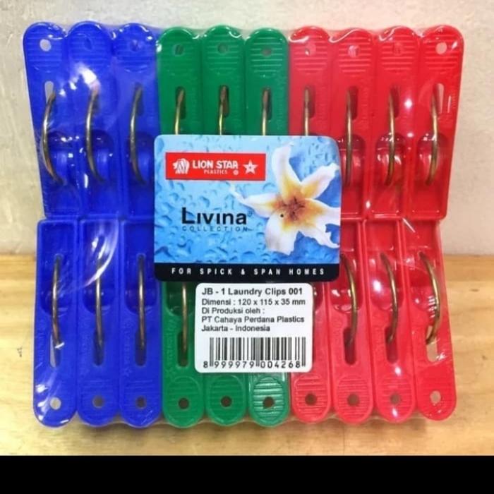 Gambar JEPITAN BAJU- LION STAR//JEPITAN JEMURAN BAJU -PLASTIK // 1 PAK ISI 20 - Lion Star dari Toko Hidup Baru -Pecah Belah undefined Tokopedia
