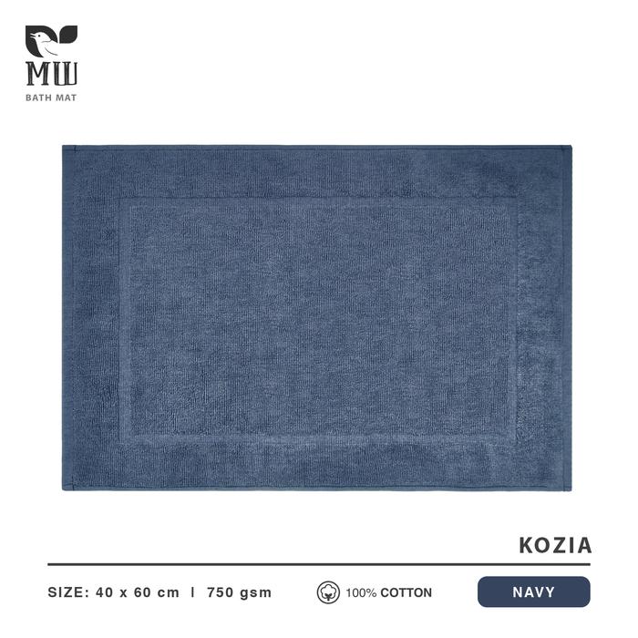 Gambar Bath Mat Keset Kaki Morning Whistle KOZIA by Terry Palmer Cotton 40x60 - Navy, 40cm x 60cm dari Planet Handuk undefined Tokopedia