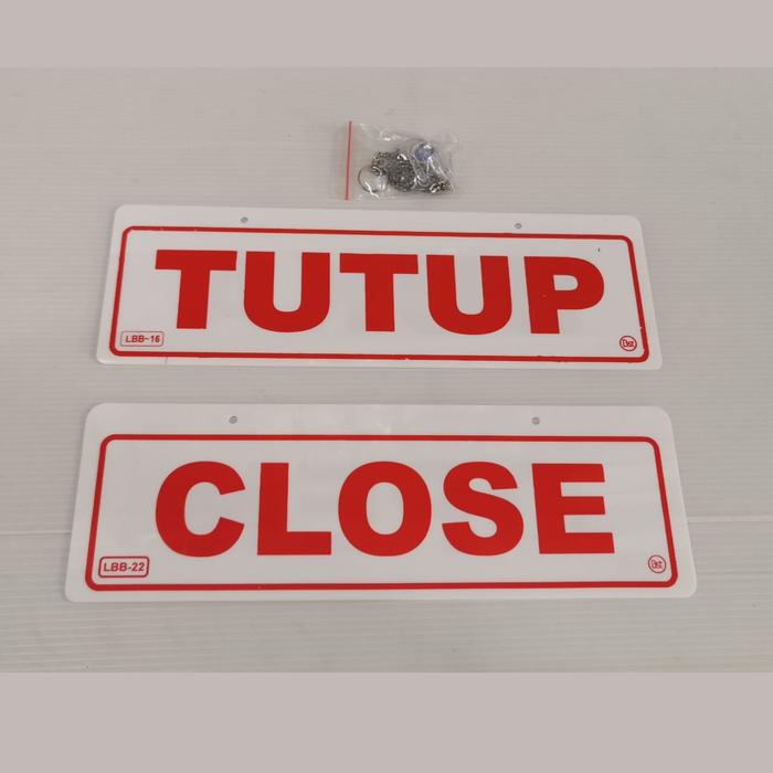 Gambar Tulisan acrylic/tanda tulisan akrilik Buka/Tutup Open/Closed Besar - Buka/Tutup dari CKO ALAT TULIS undefined Tokopedia