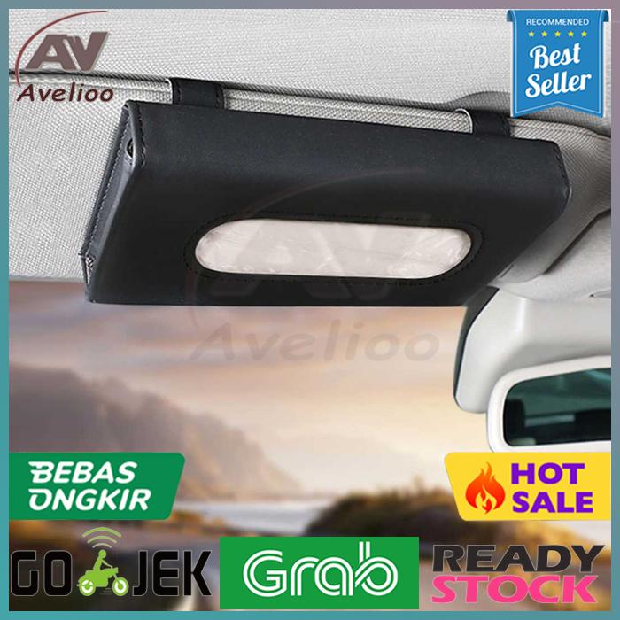 Gambar Tempat Tisu Masker Mobil Gantung Sun Visor Tissue Organizer Case Hitam dari Avelioo undefined Tokopedia