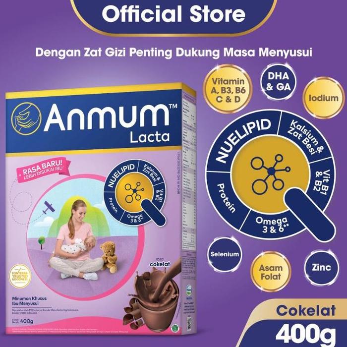 Gambar Anmum Lacta & Materna 400 Gr - Lacta Cokelat, 400gr dari yosafatahu undefined Tokopedia