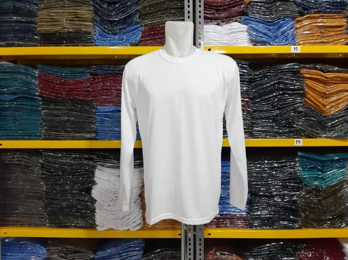 Gambar kaos polos lengan panjang - Putih, L dari Star ols_NEW undefined Tokopedia