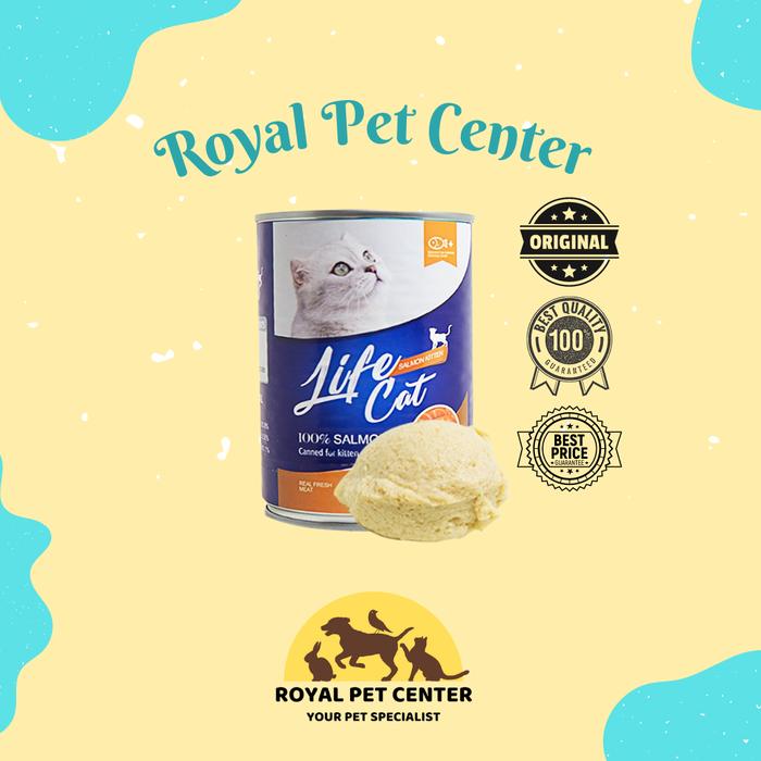 Gambar Life Cat Makanan Kucing Kaleng Adult and Kitten 400gr - Salmon Kitten, 400gr dari Royal Pet Center undefined Tokopedia