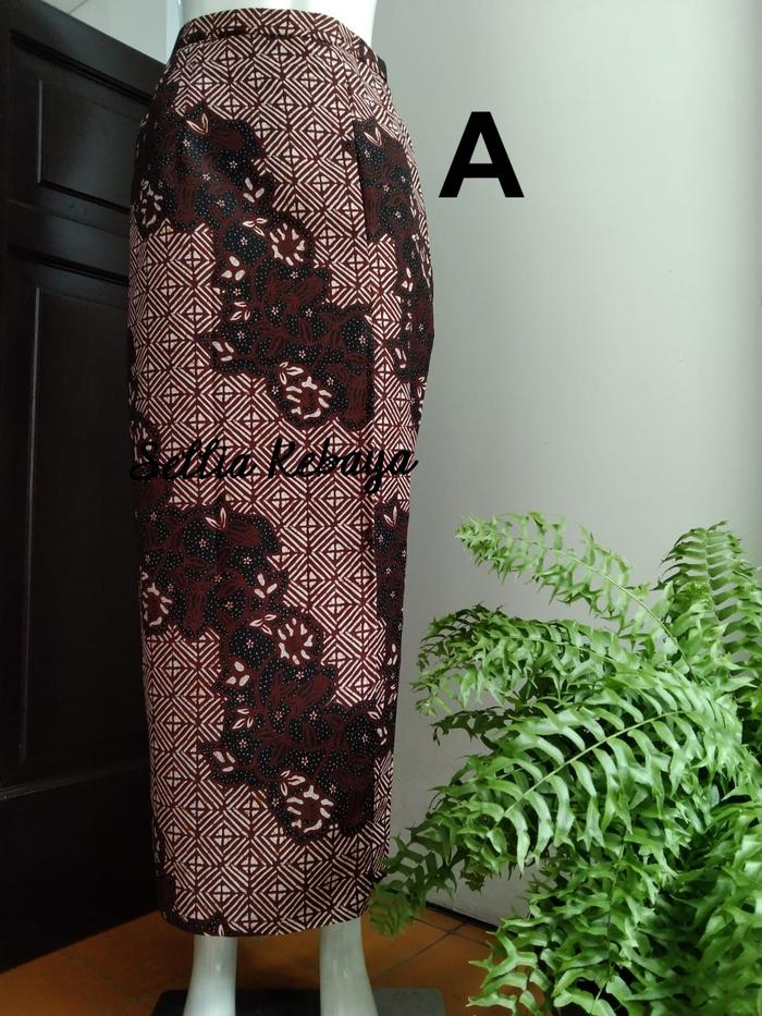 Gambar Rok Overlap Batik Sogan - Panjang - Sogan A, S dari Sellia Kebaya undefined Tokopedia