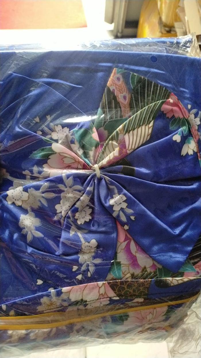 Gambar Yukata Kimono jepang modern cantik dari satin - Biru dari Fialena Shop undefined Tokopedia