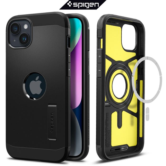 Gambar Case iPhone 13 5G Spigen Tough Armor MagSafe Magnet Stand Slim Casing - Black dari Xperience Store undefined Tokopedia