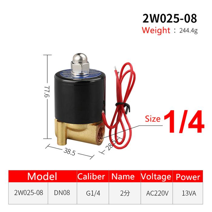 Gambar 1/4" 1/2" 3/4" Electric Selenoid Water Solenoid Valve Kuningan - 1/4" dari IDT4 undefined Tokopedia