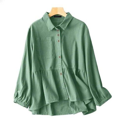 Gambar Yoan Top Atasan Tunik Wanita Korea Kasual Premium Busui Friendly Linen - Green dari CiityyStore undefined Tokopedia