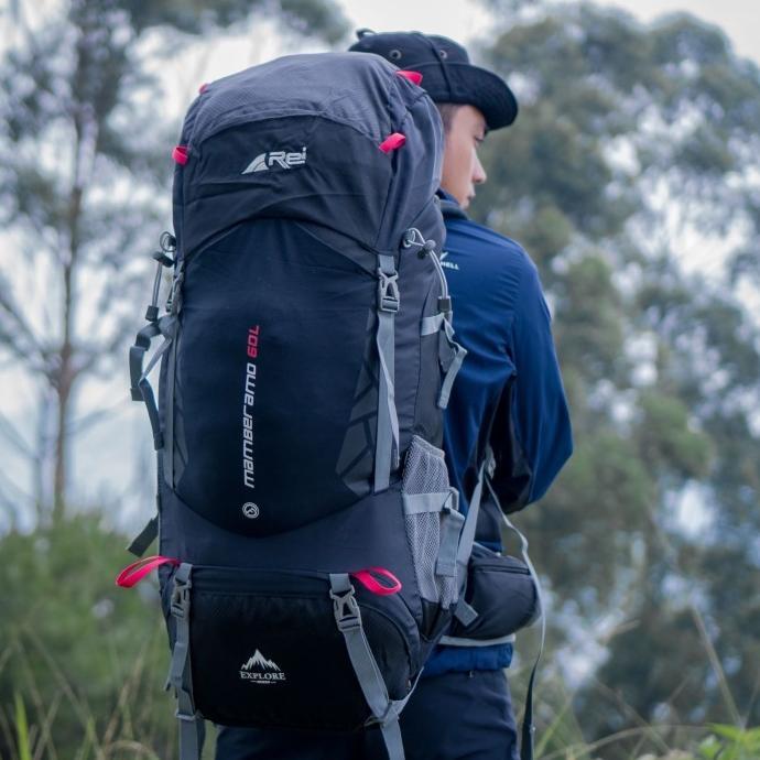 Gambar Tas Punggung // Carier Mamberamo 60L Arei Outdoor Gear - Hitam, 60L dari Lopedia undefined Tokopedia