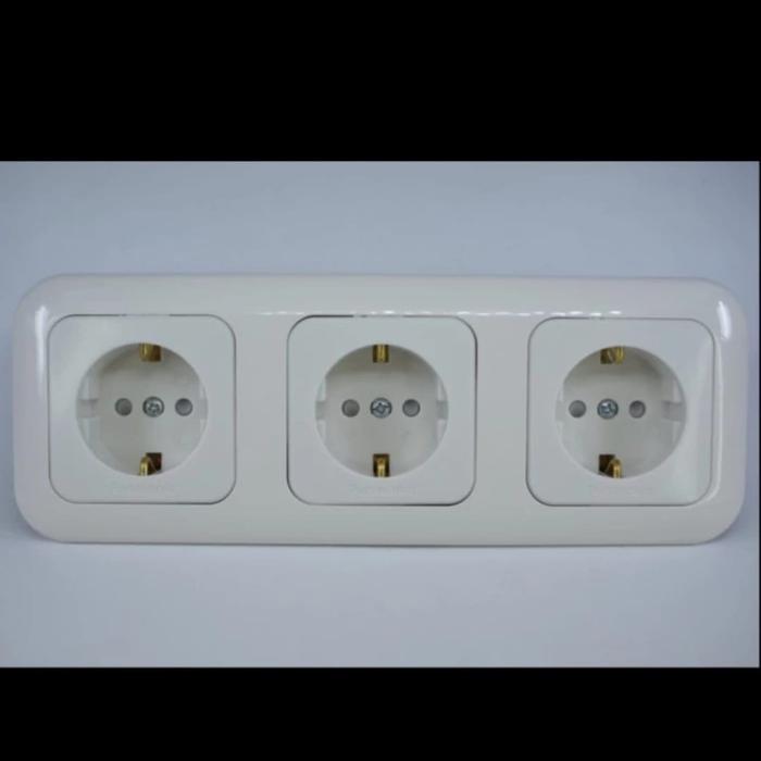 Gambar stop kontak 3gang 3 gang triple silver panasonic tipe MWS - PUTIH WIDE SERI, STOP KONTAK 3 G dari PROLED ELECTRIC undefined Tokopedia