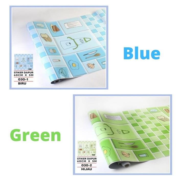 Gambar WALL STIKER DAPUR MURAH ANTI AIR / WALLPAPER AESTHETIC STICKER DINDING - 5 M Green dari onemall88 undefined Tokopedia