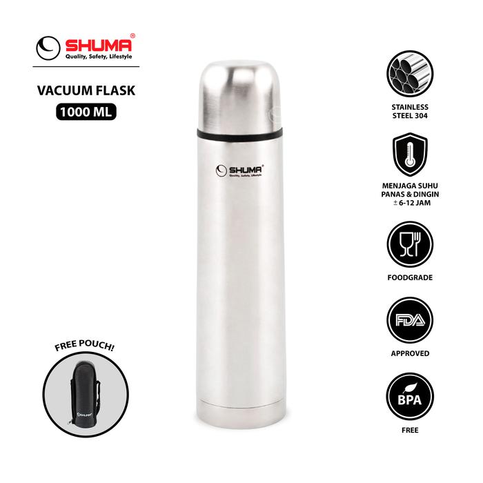 Gambar Shuma Termos Air Panas S/S 304 Vacuum Flask - 1000ML dari SHUMA INDONESIA_NEW undefined Tokopedia