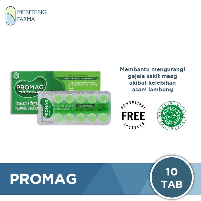 Gambar Promag Tablet Strip - Obat Sakit Maag dan Asam Lambung dari Menteng Farma undefined Tokopedia