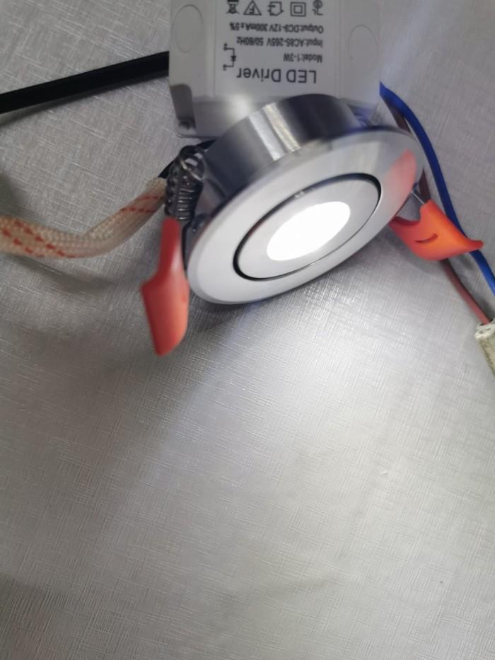 Gambar Downlight led 1w 1 w 1 mata led panel 1watt lampu led lemari 1 watt - body silver, putih 5cm dari Surya indah Led undefined Tokopedia