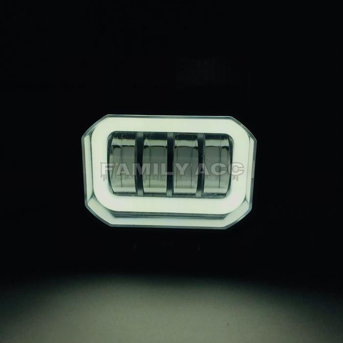 Gambar LAMPU TEMBAK SOROT DAYMAKER 4 MATA 6D 40 WATT MODEL KOTAK UNIVERSAL - Putih dari Family Line undefined Tokopedia