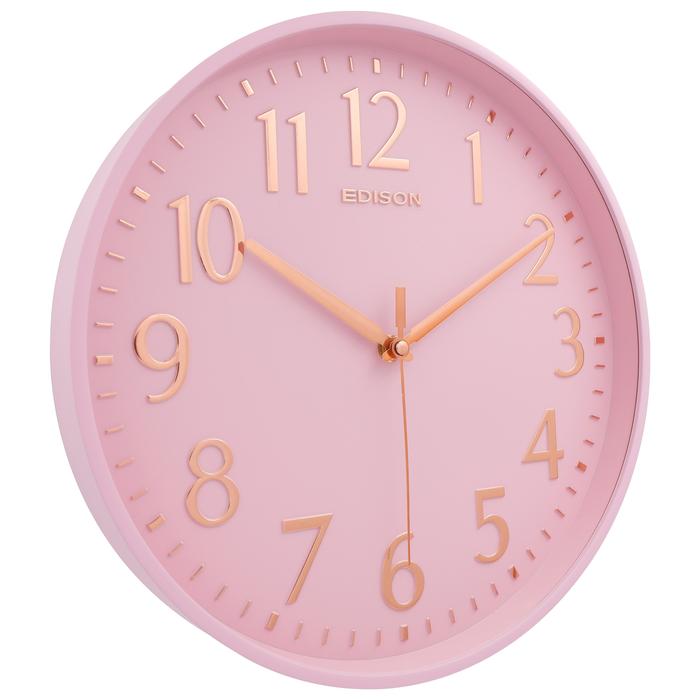 Gambar Jam Dinding Edison Sweep EDW 320 T38 Timbul Diameter 320mm 32cm - Merah Muda, 32cm Sweep dari Edison Official Store undefined Tokopedia