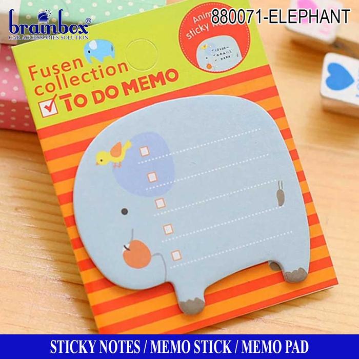 Gambar Sticky Notes Sticker Stiker Note Noted Kertas Memo Pad Pads Memo Stick - Elephant dari Brainbox Car and Home undefined Tokopedia