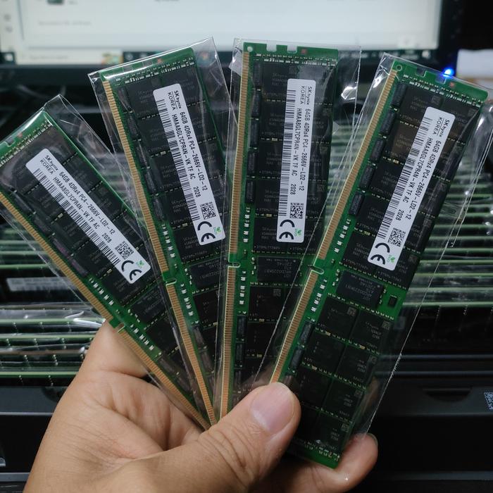 Gambar memory Ram server DDR4 64Gb pc4-2666V Ecc register SAMSUNG/SKYNIX XEON dari SMART KOMP undefined Tokopedia