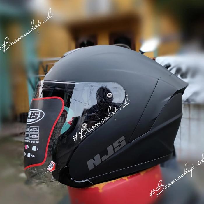 Gambar helm njs kairoz solid black matt - Hitam, M dari boomshophelm01 undefined Tokopedia