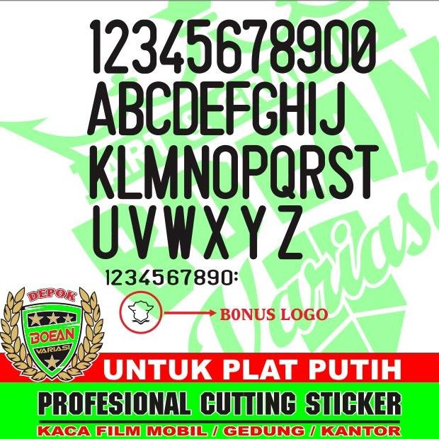 Gambar Sticker Huruf dan Angka sticker Angka plat nomor Mobil Huruf - Hitam Standart dari boean variasi undefined Tokopedia