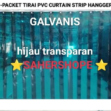 Gambar TIRAI STRIP GORDEN PVC CURTAIN HIJAU LP=1MTR TP=2,5MTR - GALVANIS, LP=1MTR TP=2M dari sahershope undefined Tokopedia