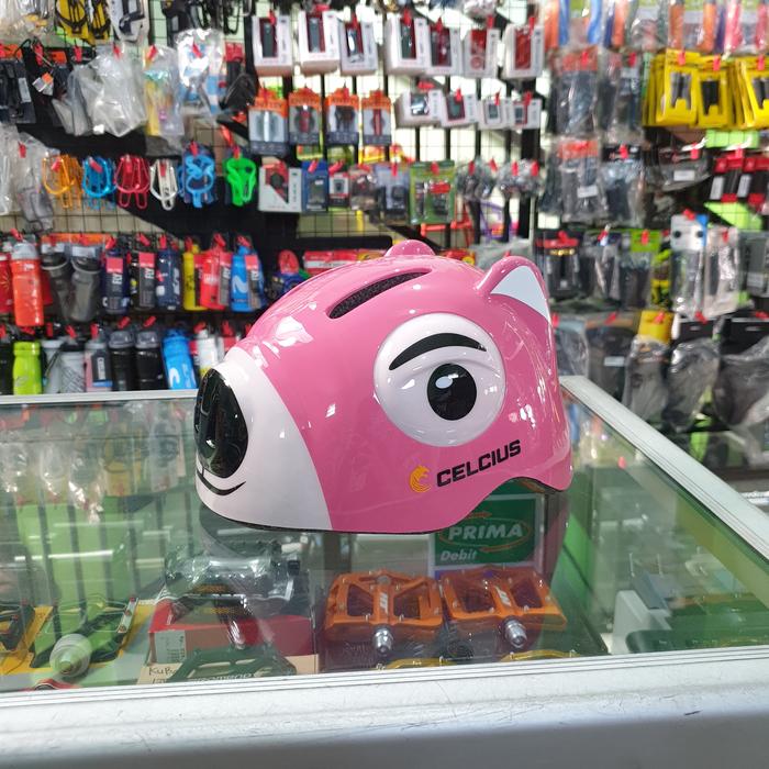 Gambar Helm Sepeda Anak Beruang Bear Koala Celcius - Merah Muda dari Gaplek Santoso Sepeda undefined Tokopedia
