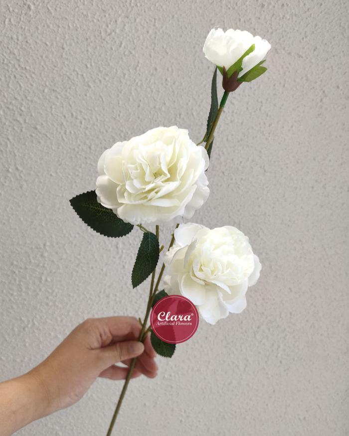 Gambar Bunga Artificial 3 Head Peony - Putih dari Clara Florist Surabaya undefined Tokopedia