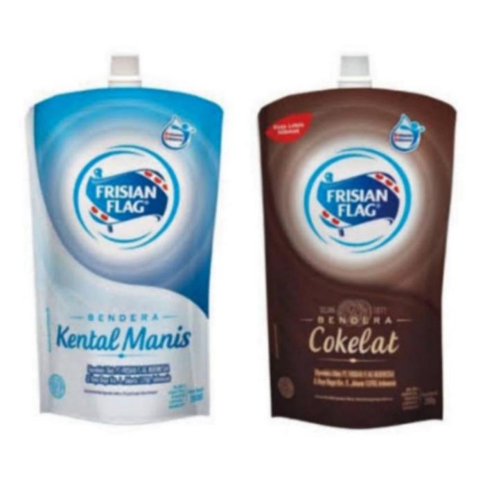 Gambar Frisian Flag / Susu Bendera Kental Manis Cokelat Pouch 200g dari vyzone undefined Tokopedia
