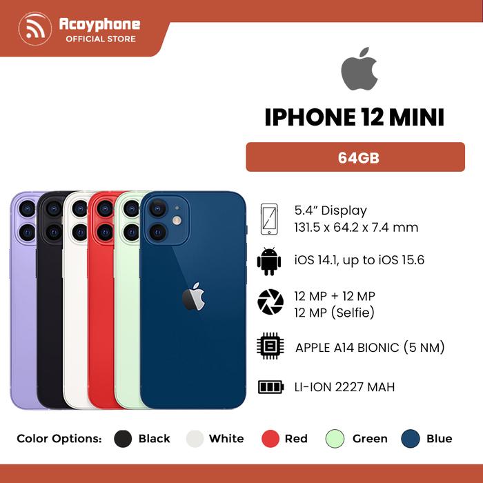 IPHONE 12 MINI 64GB GARANSI RESMI IBOX Black