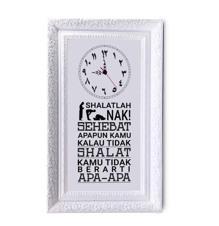 Gambar hiasan jam dinding islami motivasi pengingat sholat - shalatlahnak dari tatomi walldecor undefined Tokopedia