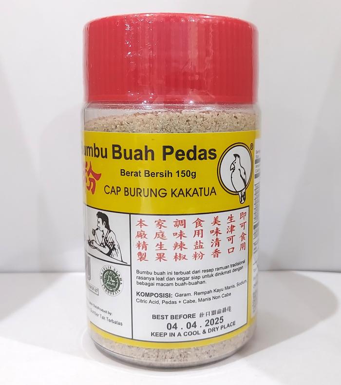 Gambar Garam Bumbu Buah Cap Burung Kakatua 150gr – Rujak Buah - Jambu Kristal - Pedas dari Intiboga undefined Tokopedia