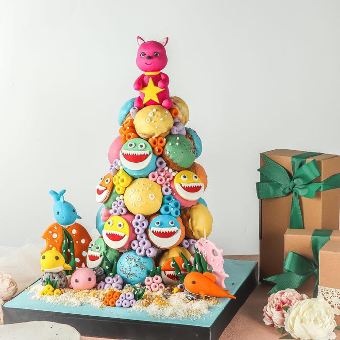 Gambar Donat Tower / Donat Kentang / Donat Kekinian / Donat UNIK MURAH - Baby Shark dari Stelette Cake_NEW undefined Tokopedia