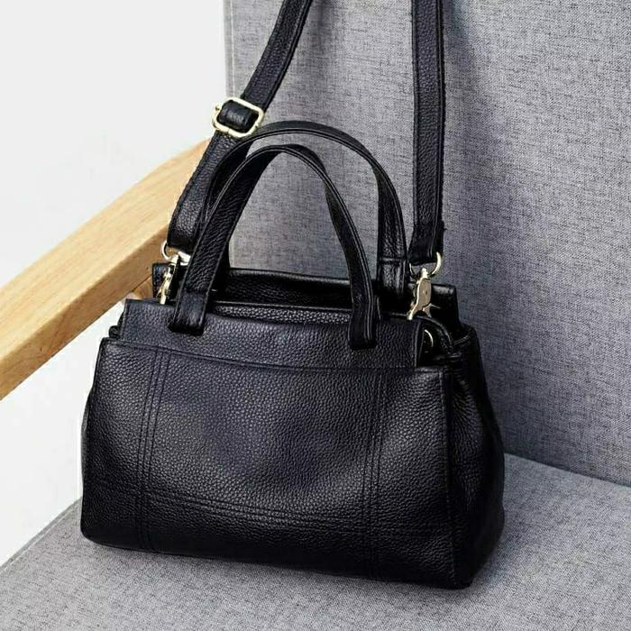 Gambar tas wanita branded original 100% Kulit Asli Garut premium tas kulit - Hitam, 32x13x22 dari 4 leather undefined Tokopedia