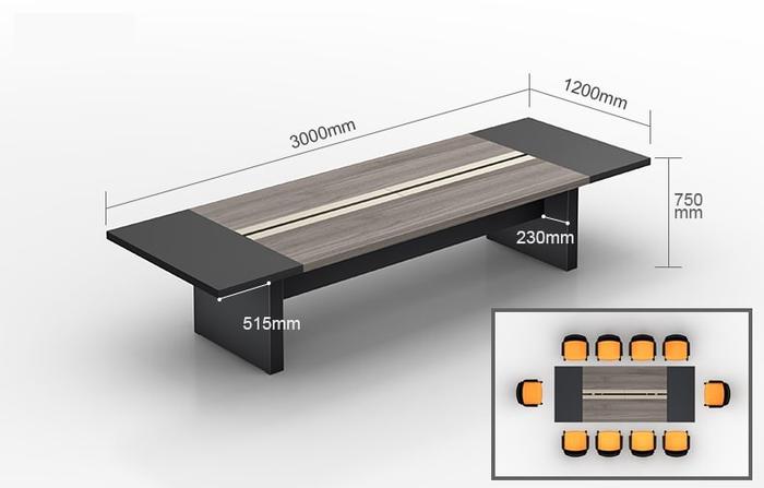 Gambar Meja Rapat Meja Meeting Mewah Kokoh | Meeting Table - 300x120x75cm dari Peredam Suara Kontraktor undefined Tokopedia